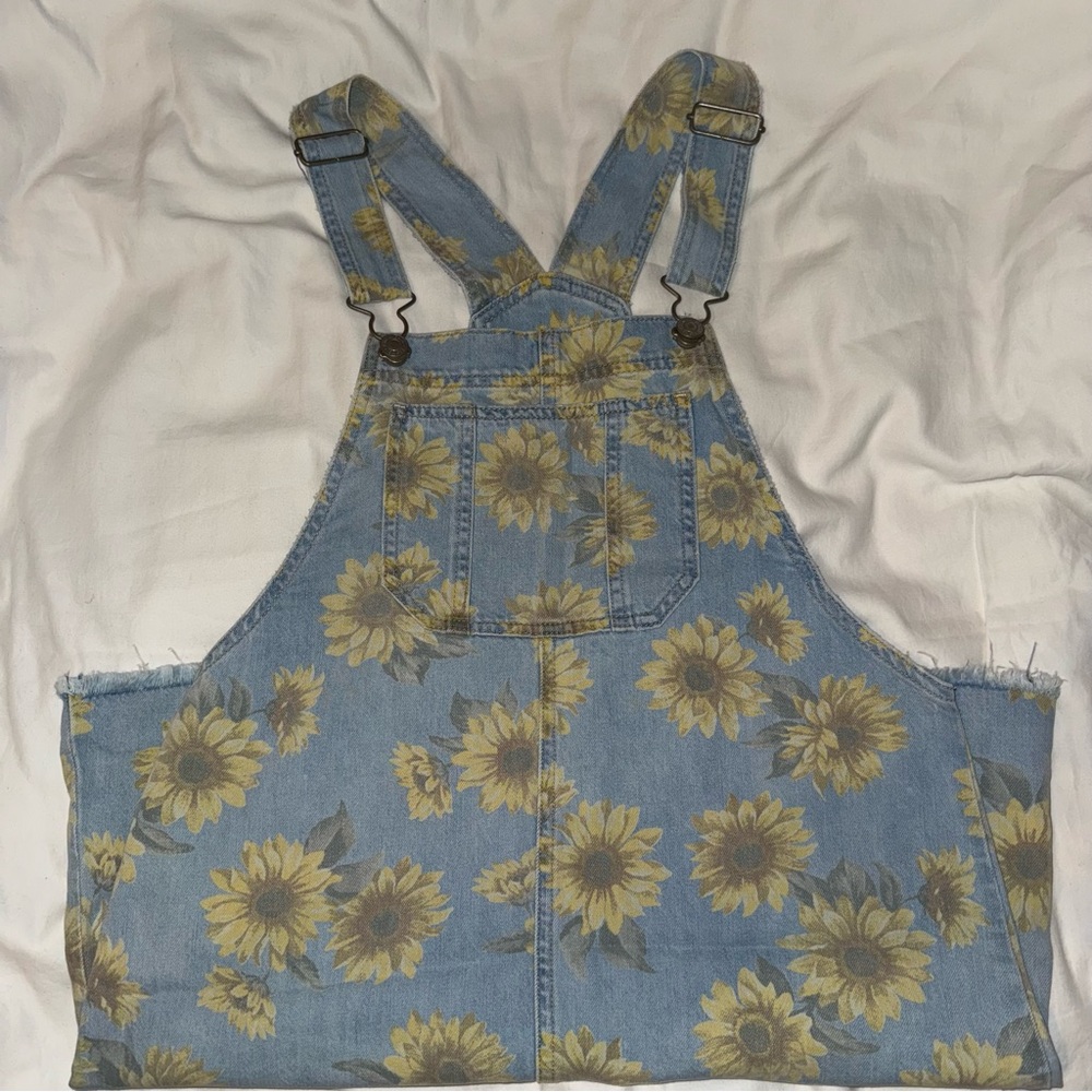 Sunflower Denim Overall Dress